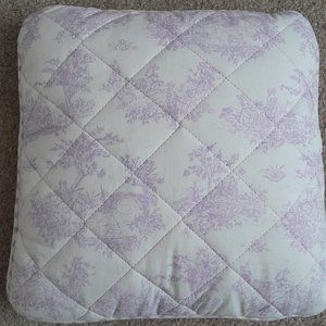 French Toile Baby Pillow Purple Tadpoles Gingham Checks